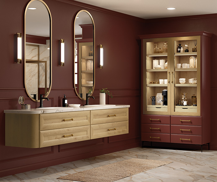 Contemporary Vanity With A Custom Stain Finish