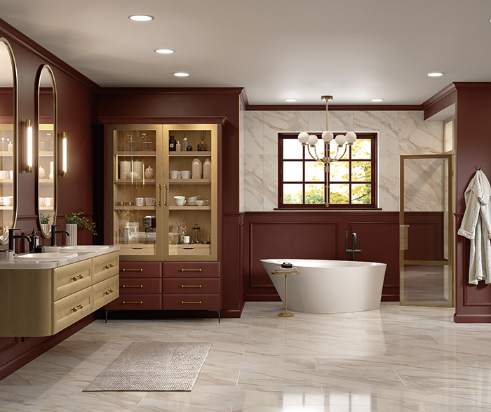 Contemporary Vanity With A Custom Stain Finish